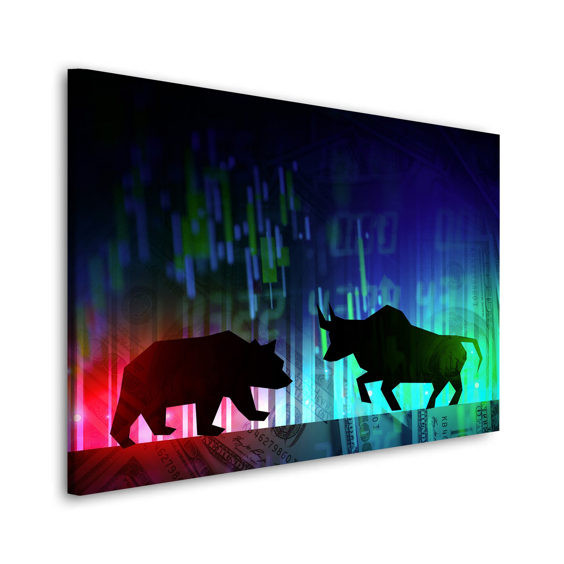 Stock Market - Bull and Bear - Vented Canvas