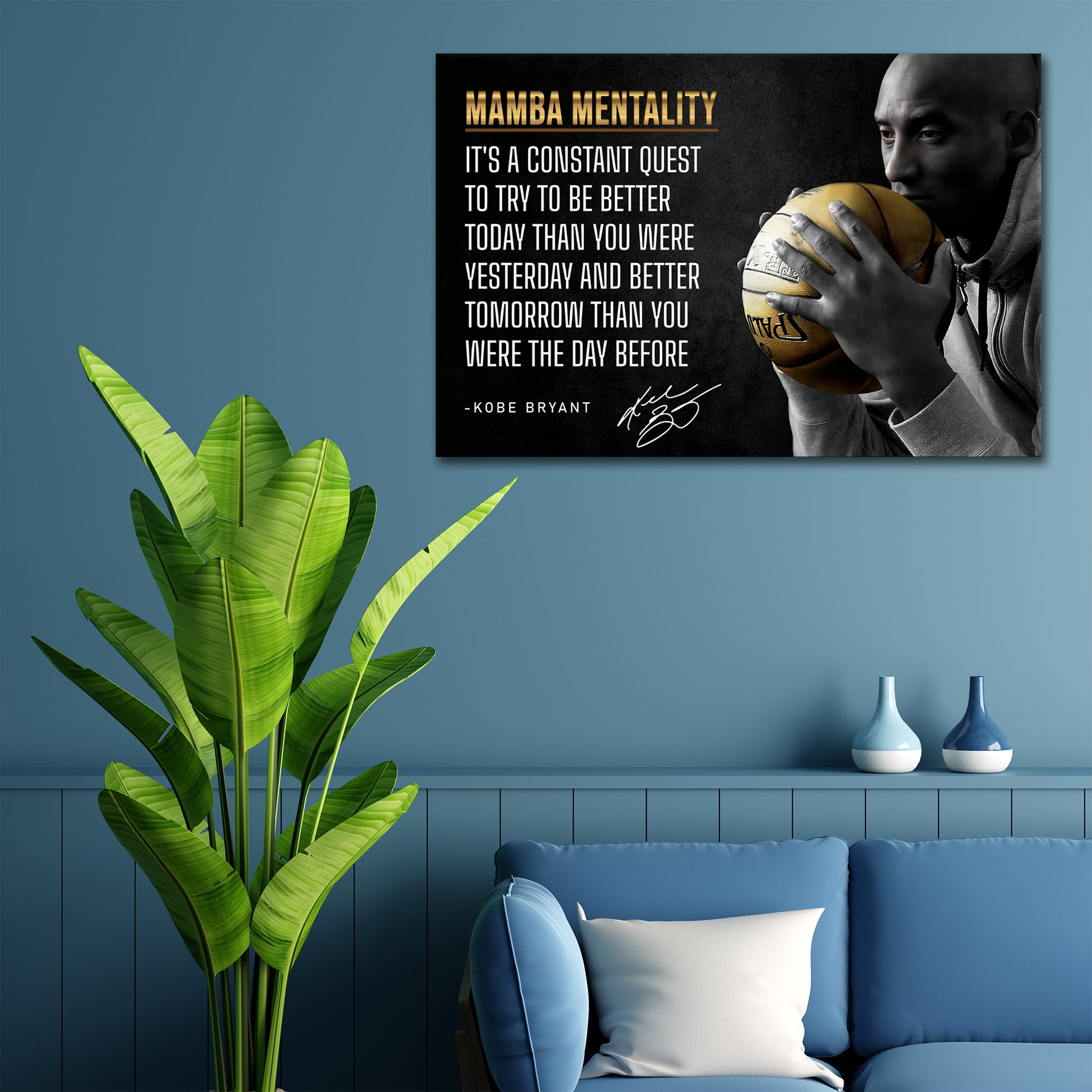 Mamba Mentality - Kobe Bryant - Vented Canvas