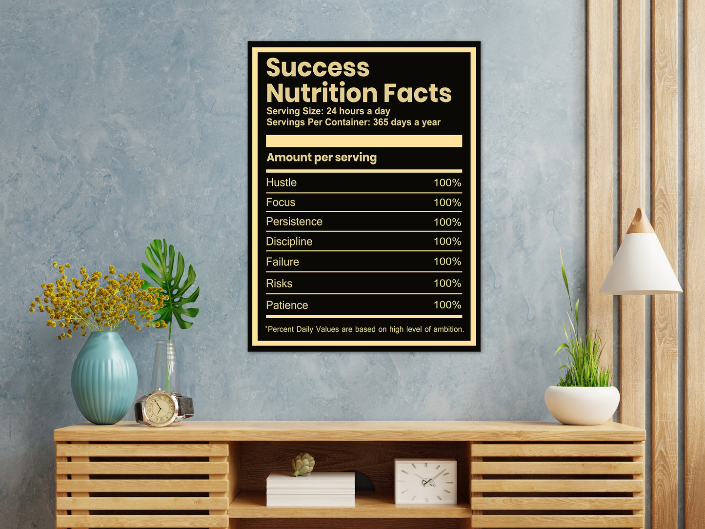 Success Nutrition Facts - Vented Canvas