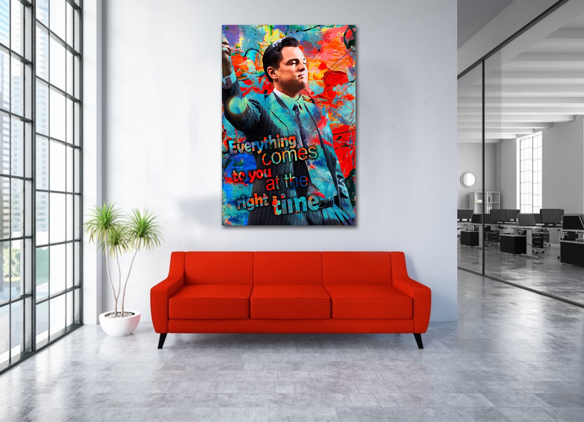 Leonardo DiCaprio - Everything Comes At You At The Right Time - Vented Canvas