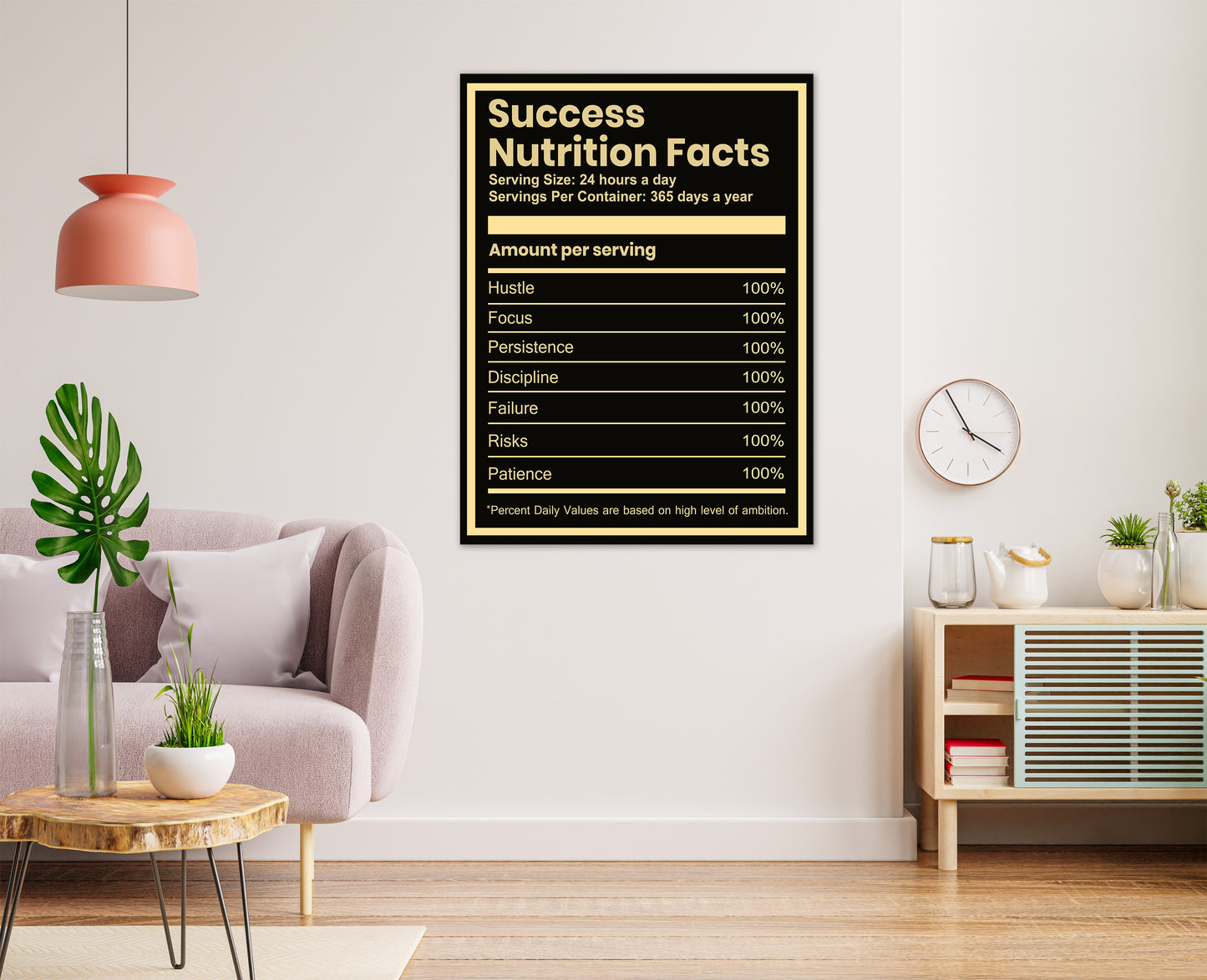 Success Nutrition Facts - Vented Canvas